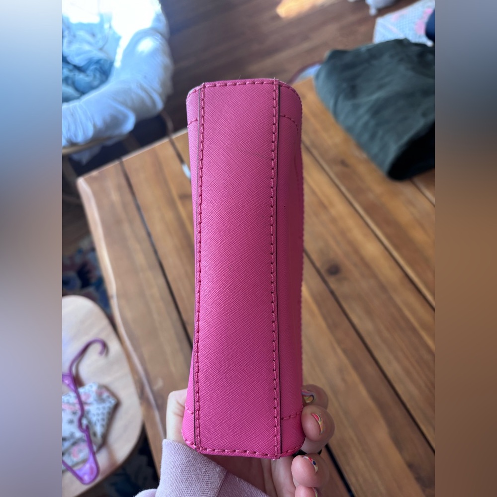 Marc Jacobs Bright Pink Playback Half Moon Saffiano Leather Small Crossbody Bag - Picture 2 of 12